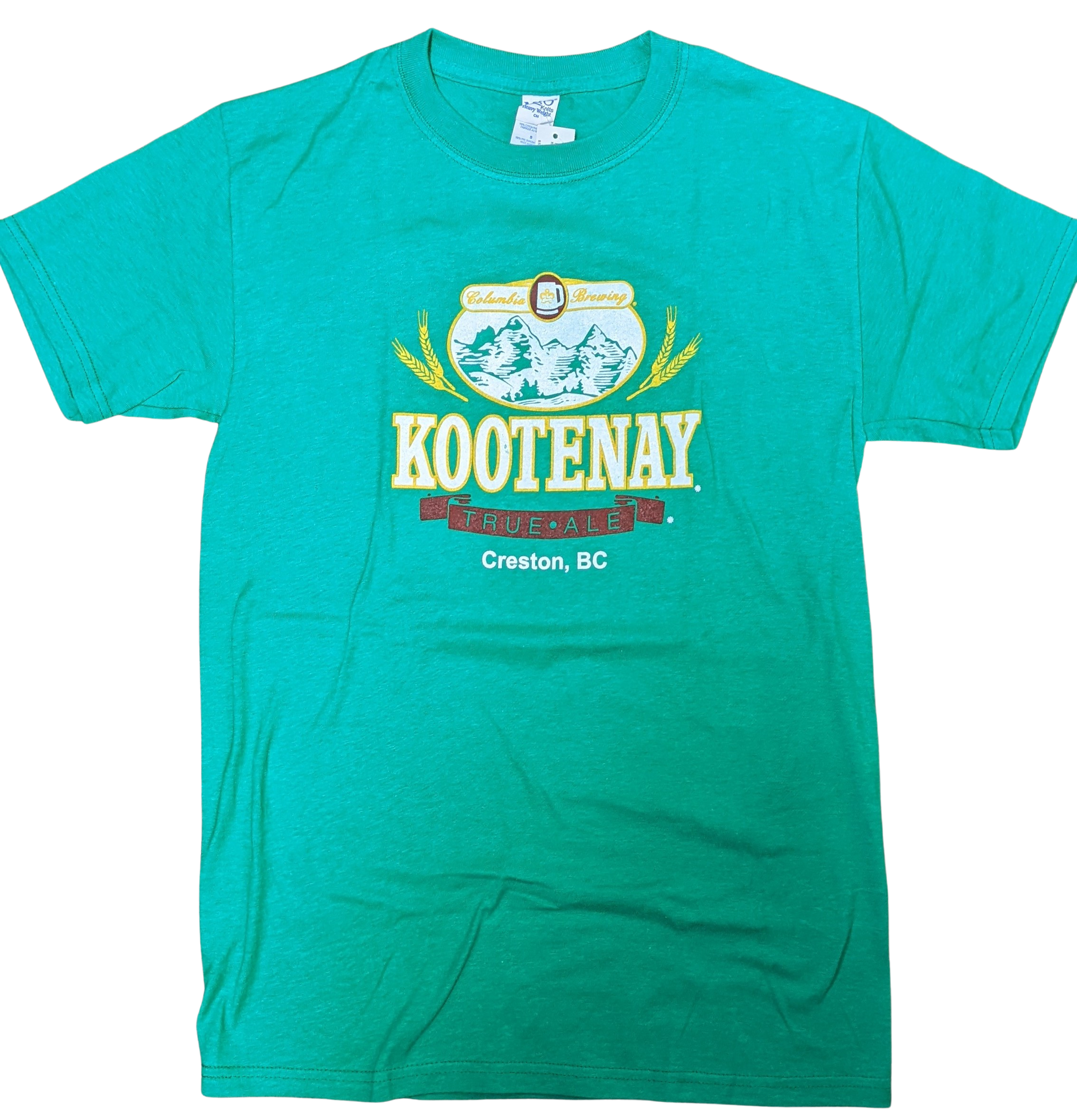 Men's Green T-Shirt | Kootenay True Ale | Columbia Brewery | Kokanee Beer Gear Store | Creston BC