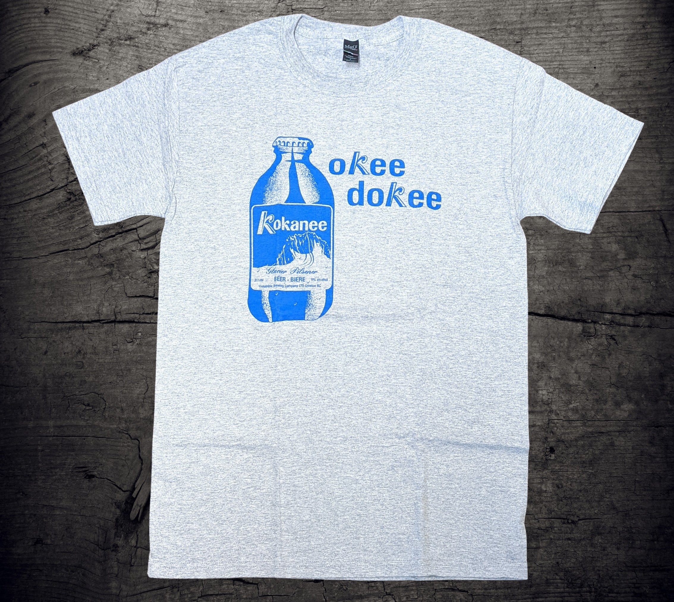 Men's Grey T-Shirt- Okee Dokee Kokanee – Kokaneebeergearstore